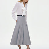 Блуза шелковая с бантом