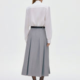 Блуза шелковая с бантом