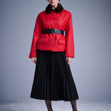 Тулуп Жар-птица с норковым воротником