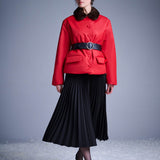 Тулуп Жар-птица с норковым воротником