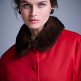 Тулуп Жар-птица с норковым воротником