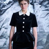 Жакет из бархата Голубка