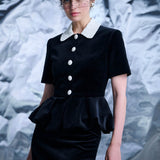 Жакет из бархата Голубка