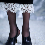 Юбка из бархата с кружевом Голубка