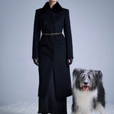 Пальто с воротником из норки Купава