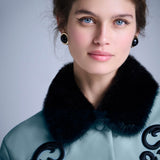 Тулуп с норковым воротником Снежица