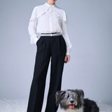 Блуза из шелка Лебедушка