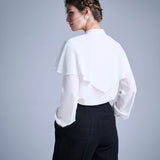 Блуза из шелка Лебедушка