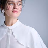 Блуза из шелка Лебедушка