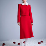 Жакет с меховым воротником Жар-птица