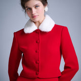 Жакет с меховым воротником Жар-птица