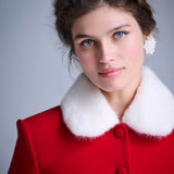 Жакет с меховым воротником Жар-птица