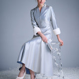 Платье с меховыми манжетами Княжна