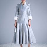 Платье с меховыми манжетами Княжна