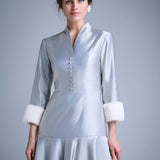 Платье с меховыми манжетами Княжна