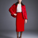 Тулуп Жар-птица с норковым воротником