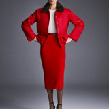 Тулуп Жар-птица с норковым воротником