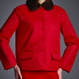 Тулуп Жар-птица с норковым воротником