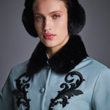 Тулуп с норковым воротником Снежица