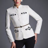 Жакет из букле с вышивкой Ясна