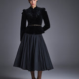 Жакет из бархата с вышивкой Купава