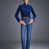 Блуза-жакет из велюра