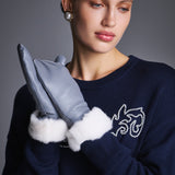 Варежки с меховой отделкой