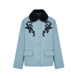 Тулуп с норковым воротником Снежица