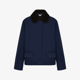 Тулуп с норковым воротником