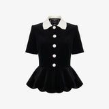 Жакет из бархата Голубка