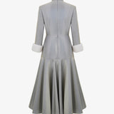 Платье с меховыми манжетами Княжна