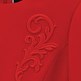 Платье с меховыми манжетами Жар-птица