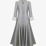 Платье с меховыми манжетами Княжна