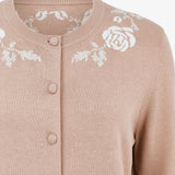 Кардиган из шелка и хлопка с вышивкой