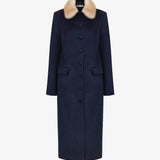 Пальто с воротником из норки