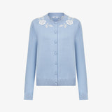 Кардиган из шелка и хлопка с вышивкой