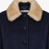 Пальто с воротником из норки