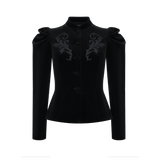 Жакет из бархата с вышивкой Купава