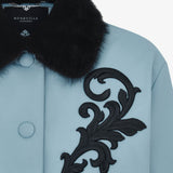 Тулуп с норковым воротником Снежица