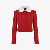 Жакет с меховым воротником Жар-птица