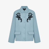 Тулуп с норковым воротником Снежица