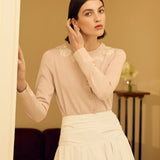 Кардиган из шелка и хлопка с вышивкой