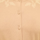 Кардиган из шелка и хлопка с вышивкой