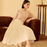 Кардиган из шелка и хлопка с вышивкой