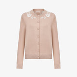 Кардиган из шелка и хлопка с вышивкой